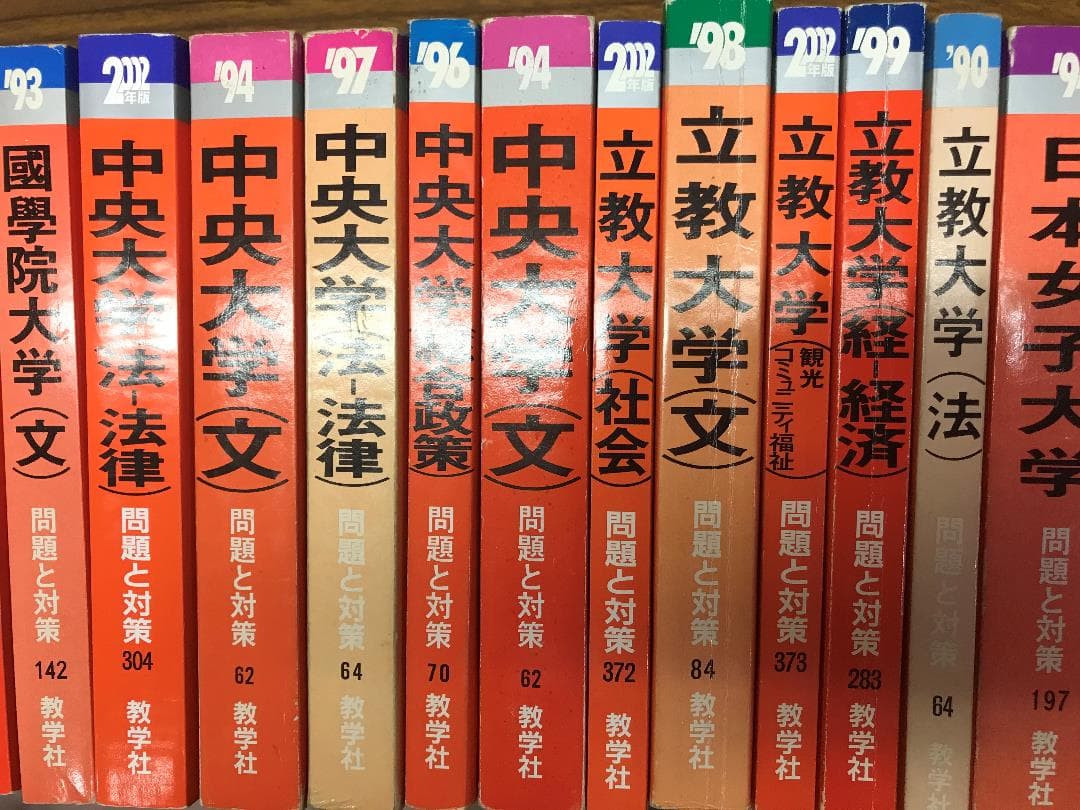 首都圏私大女子大　赤本　1990年代～2003　上智　明治　立教　分売可能