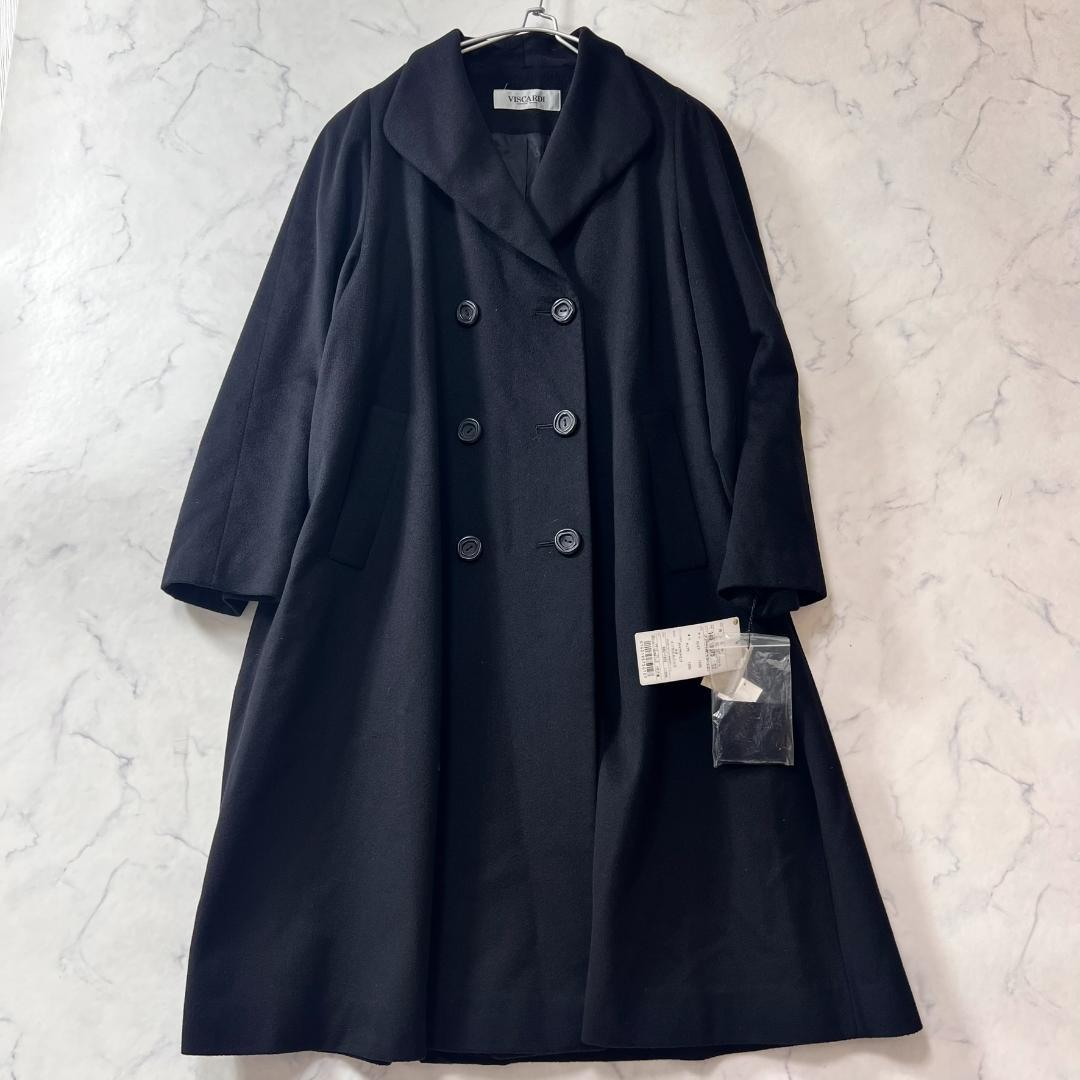 XL~3L 新品 カシミヤ100％ 定価70万 ダブルチェスターコートB1298