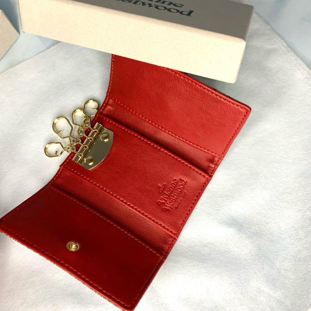 【新品未使用】 ヴィヴィアン ウエストウッド キーケース ブラウン レッド 箱付