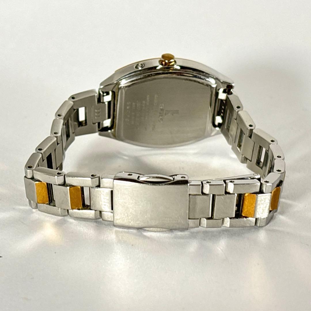 稼働 SEIKO ルキア レディース時計 コンビ デイト 電波ソーラー トノー型