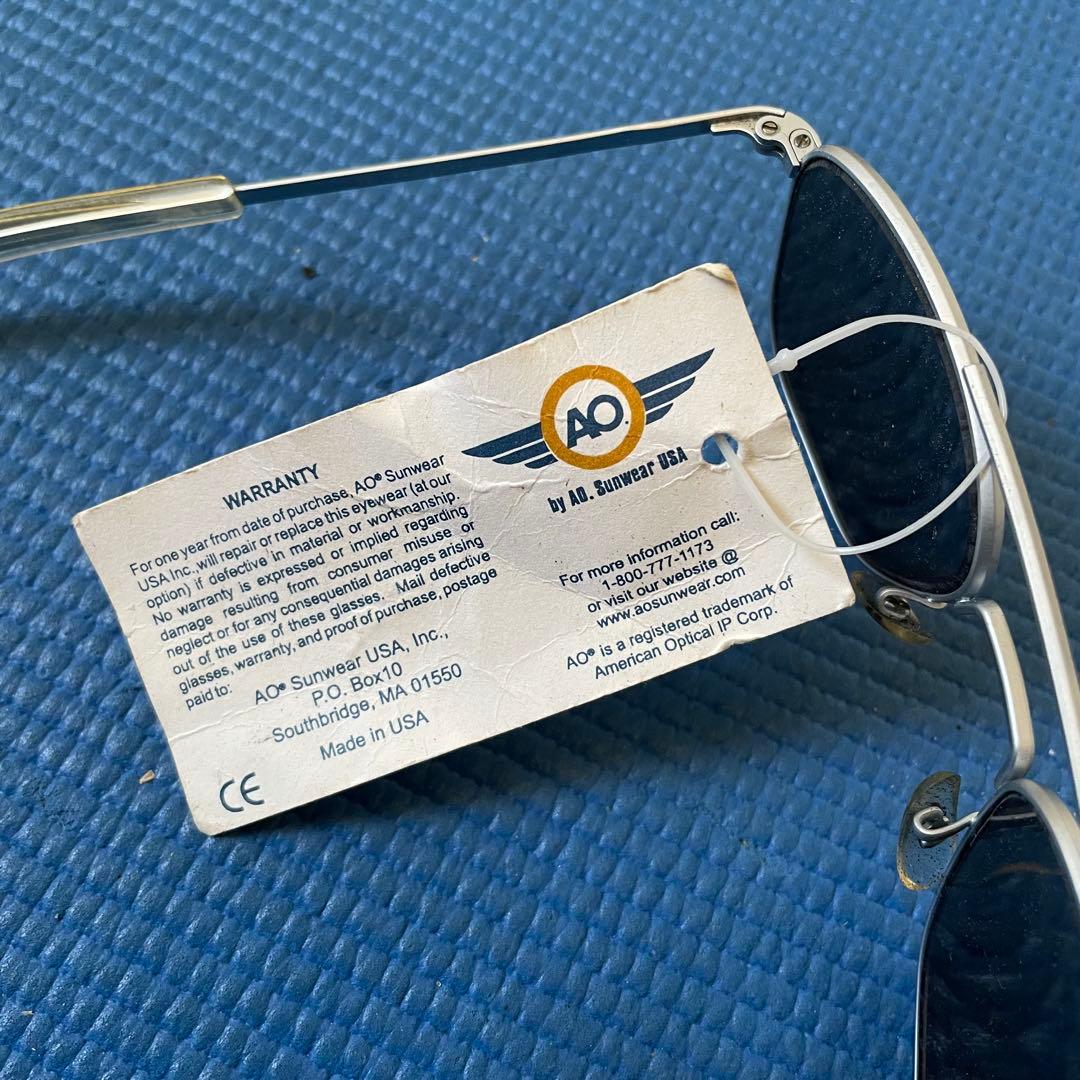 AO アメリカン・オプティカル USA サングラス マットシルバーフレーム