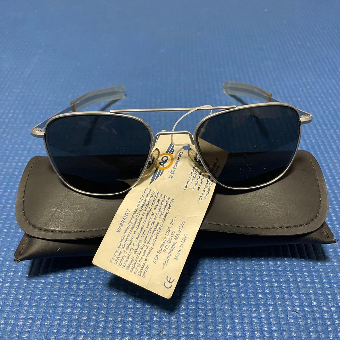 AO アメリカン・オプティカル USA サングラス マットシルバーフレーム