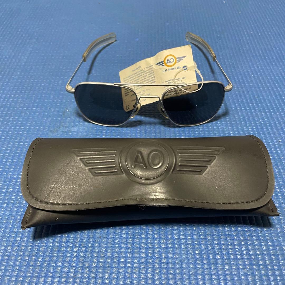 AO アメリカン・オプティカル USA サングラス マットシルバーフレーム
