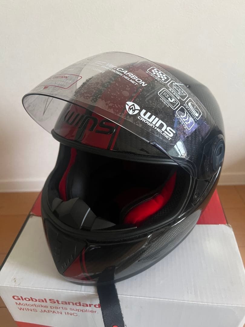 美品WINS FORCE Ver.CARBON ブラック&レッド　カーボン　XL