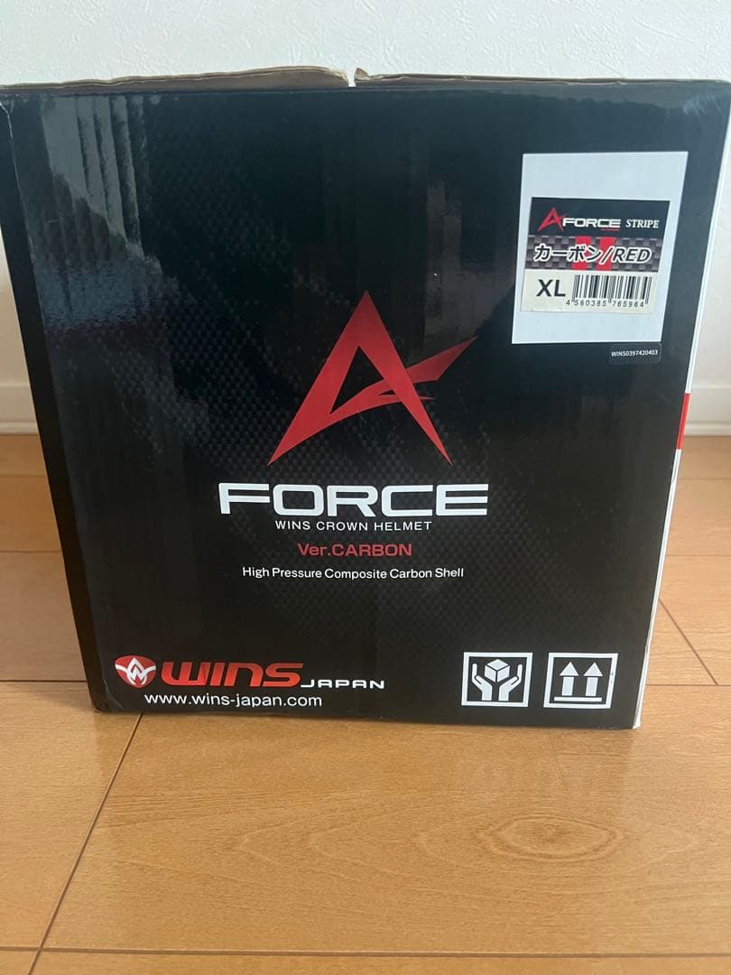 美品WINS FORCE Ver.CARBON ブラック&レッド　カーボン　XL