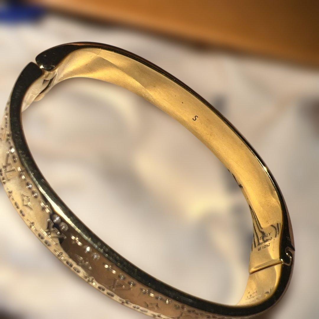 ルイヴィトン リジッド ブレスレット ナノグラム ストラス M64860バングル