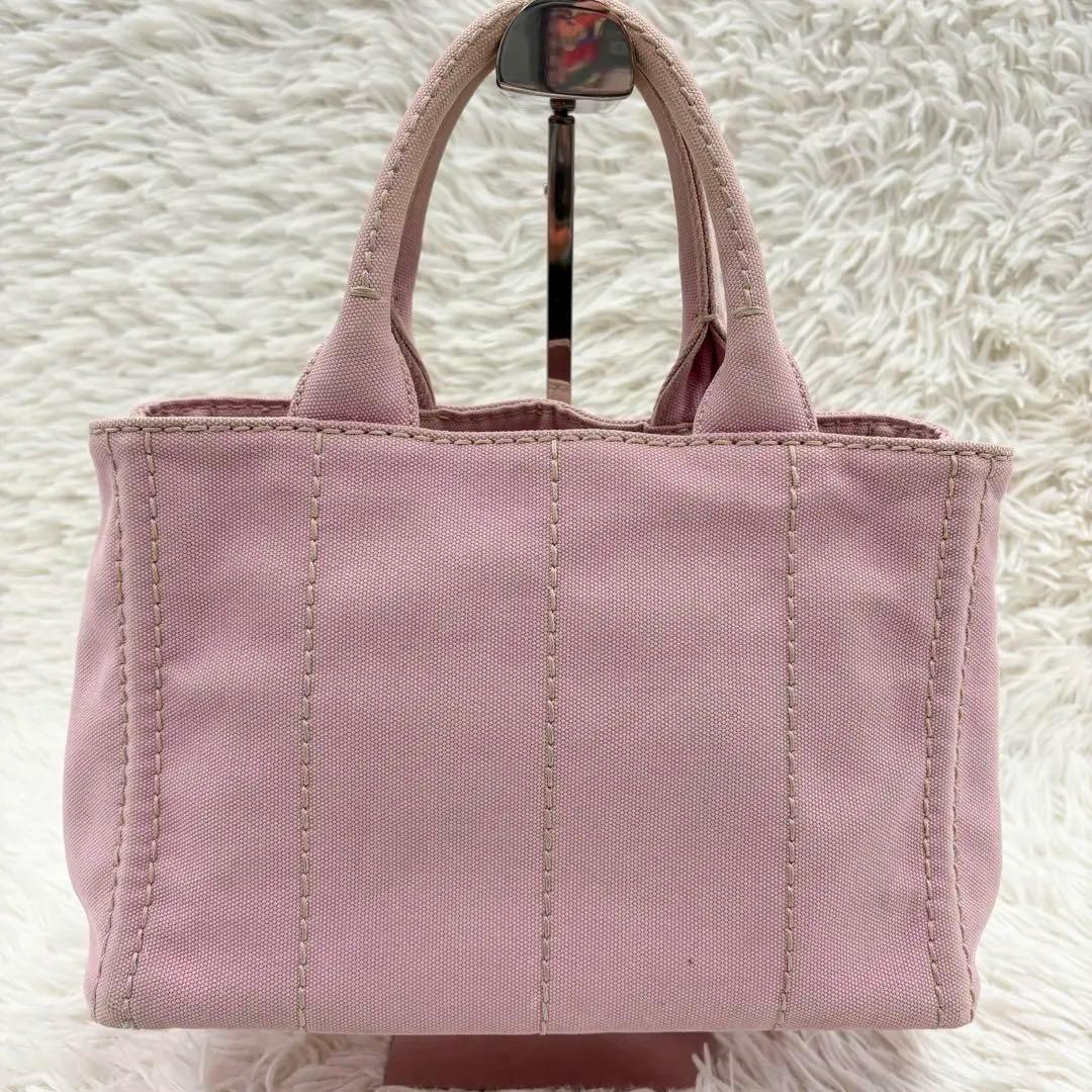 PRADA プラダ カナパ Sサイズ 2way トートバッグ ピンク キャンバス