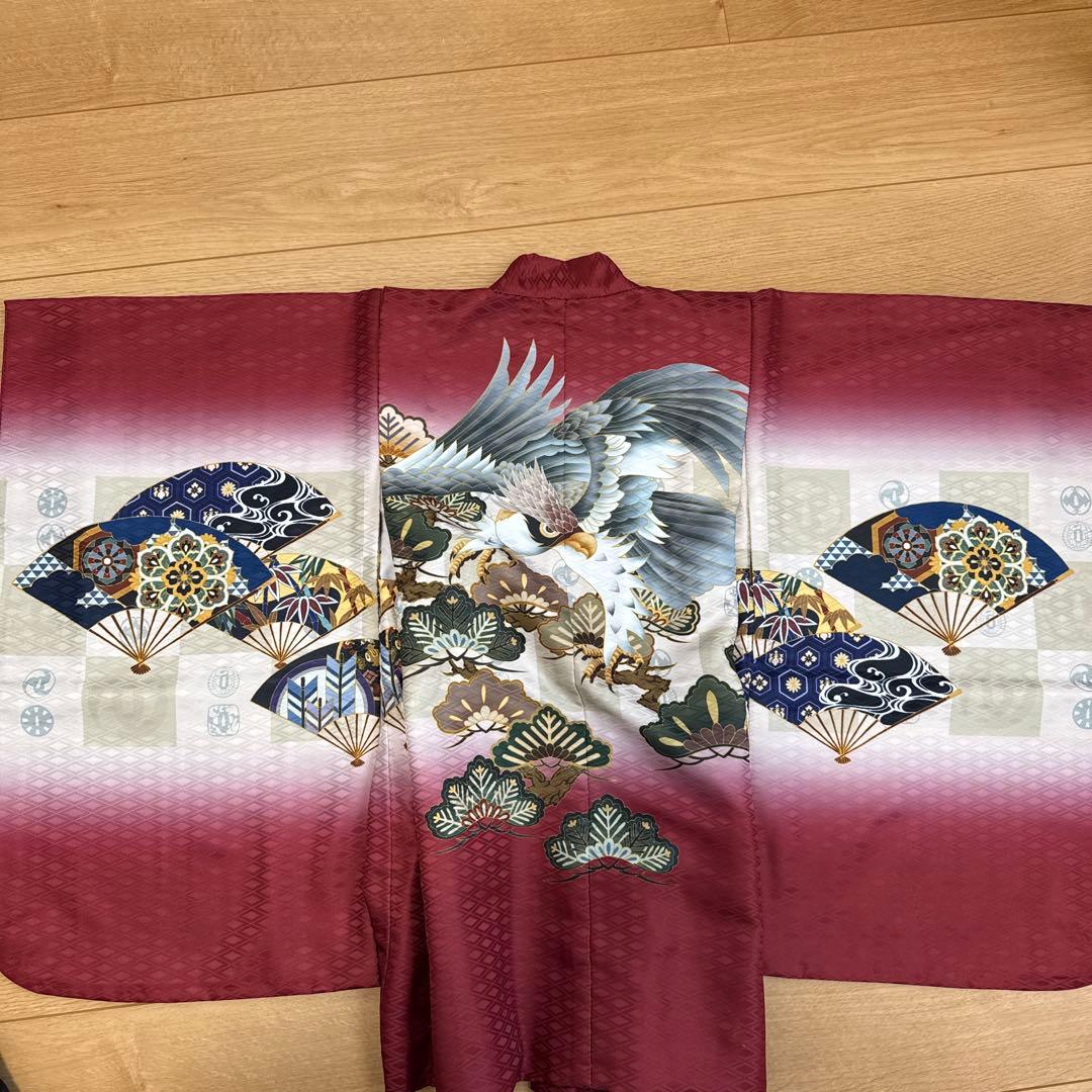 羽織袴 七五三 男の子 12点フルセット 着物 鷹市松 京越 5歳