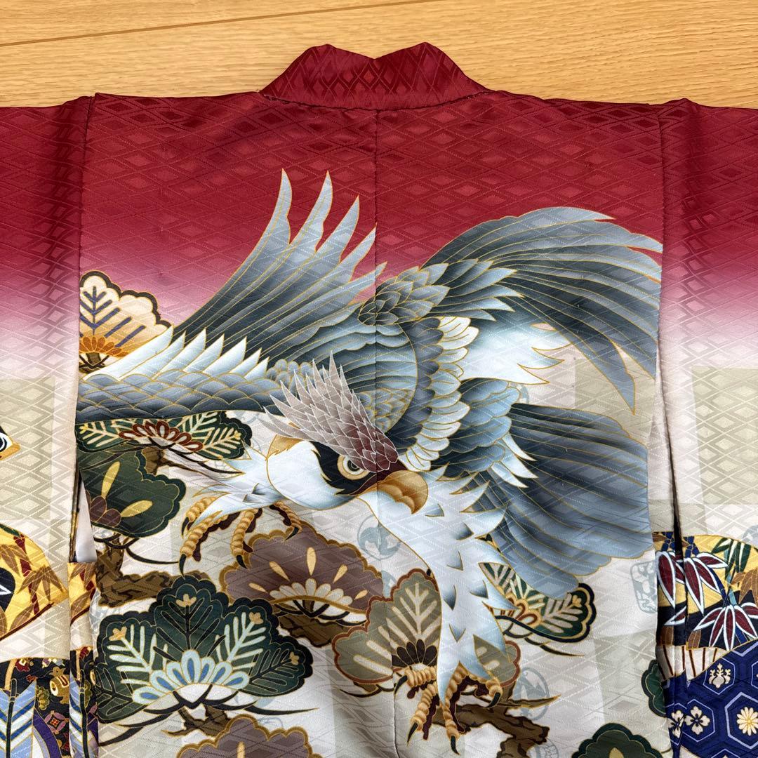 羽織袴 七五三 男の子 12点フルセット 着物 鷹市松 京越 5歳