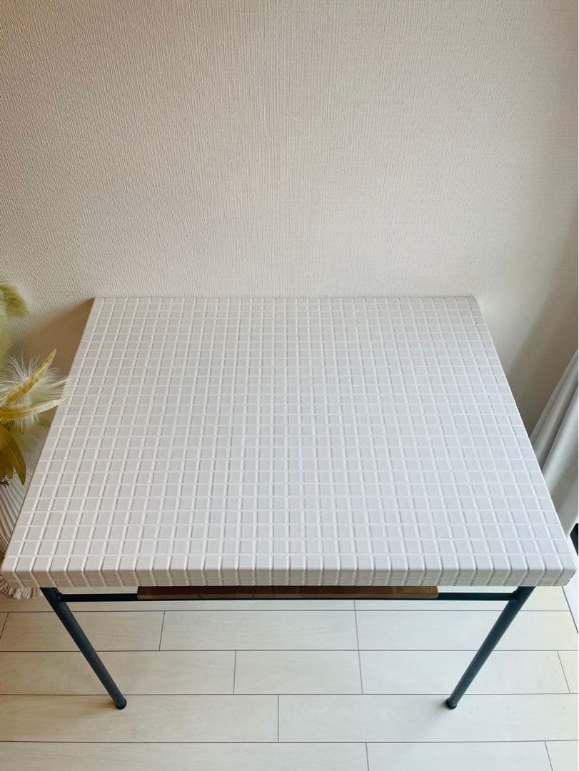 （美品）タイル加工 アイアンテーブル【国産オーダー家具 RUSTIC IRON】