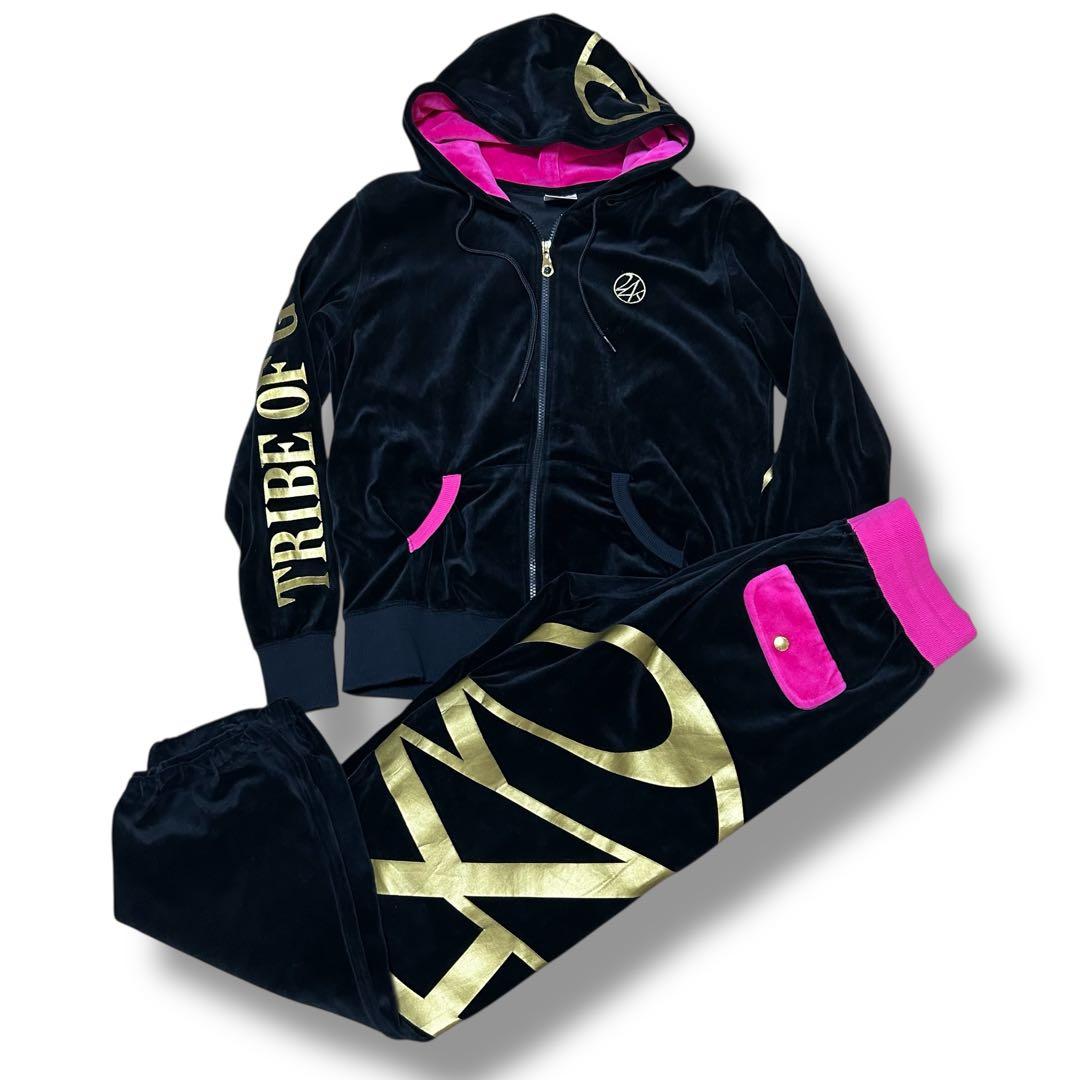 24karats TRIBE OF GOLD ベロア ジャージ セットアップ