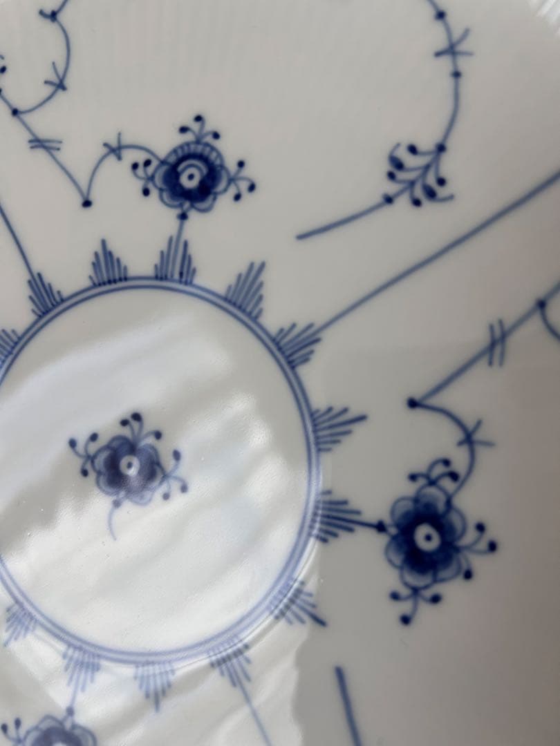 ブルーフルーテッド　プレイン　クーププレート　2枚