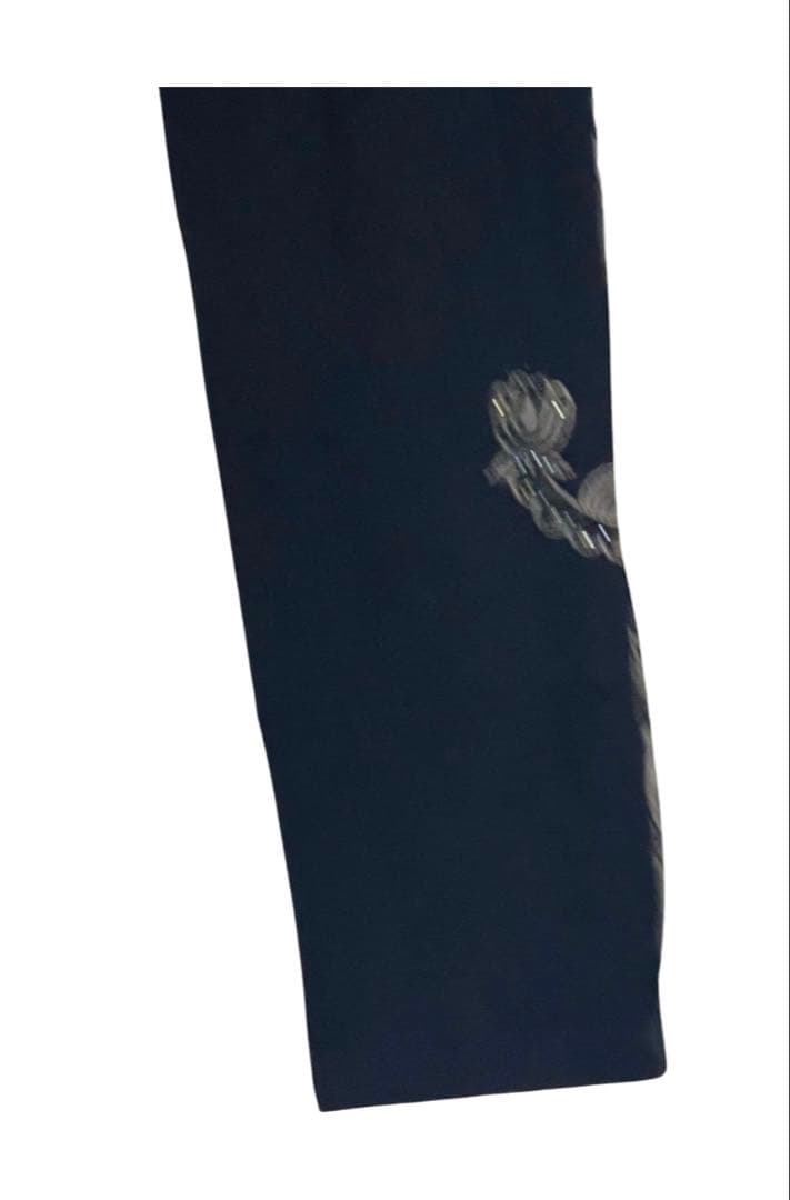 新品アルベロベロブタちゃん刺繍ジュエル素敵黒楽々ウエストゴムパンツサイズL豪華