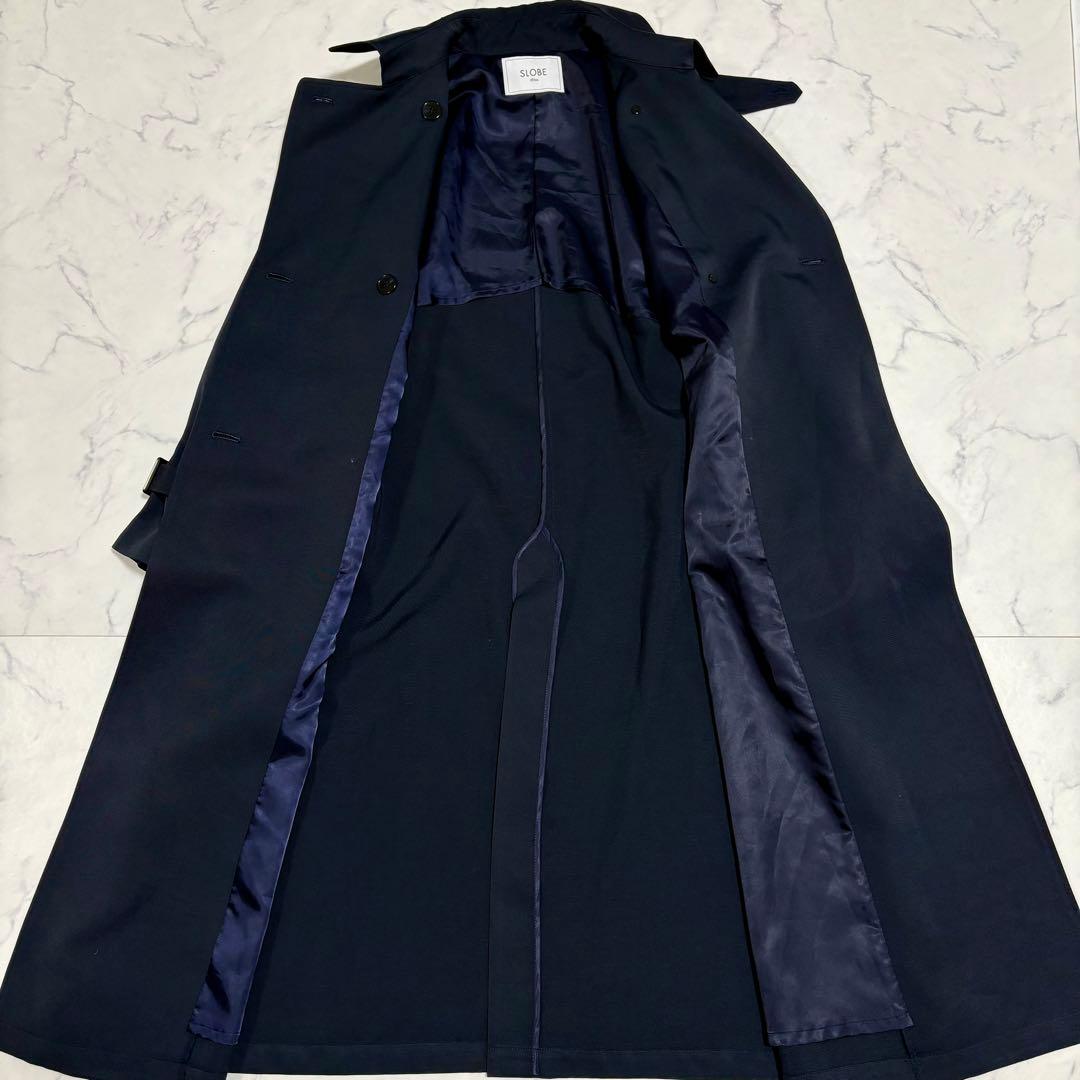 美品 2023年 SLOBE IENA トレンチコート ネイビー ロング 38M