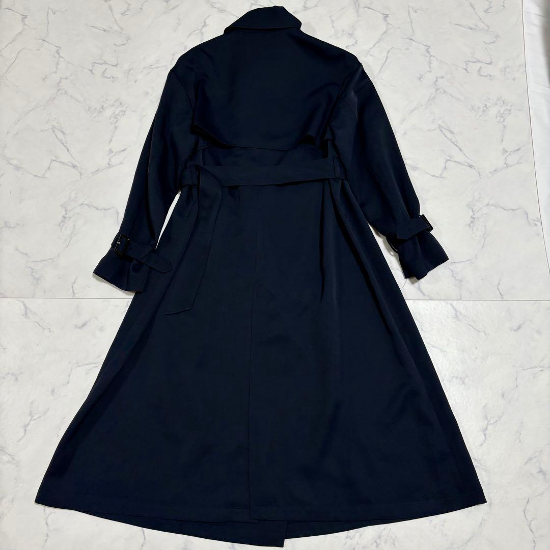 美品 2023年 SLOBE IENA トレンチコート ネイビー ロング 38M