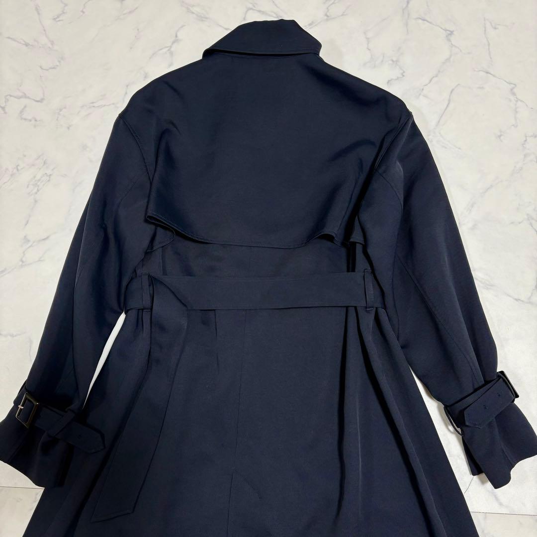 美品 2023年 SLOBE IENA トレンチコート ネイビー ロング 38M