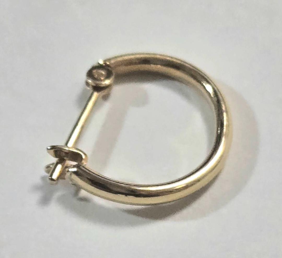 18金 フープピアス 片耳用