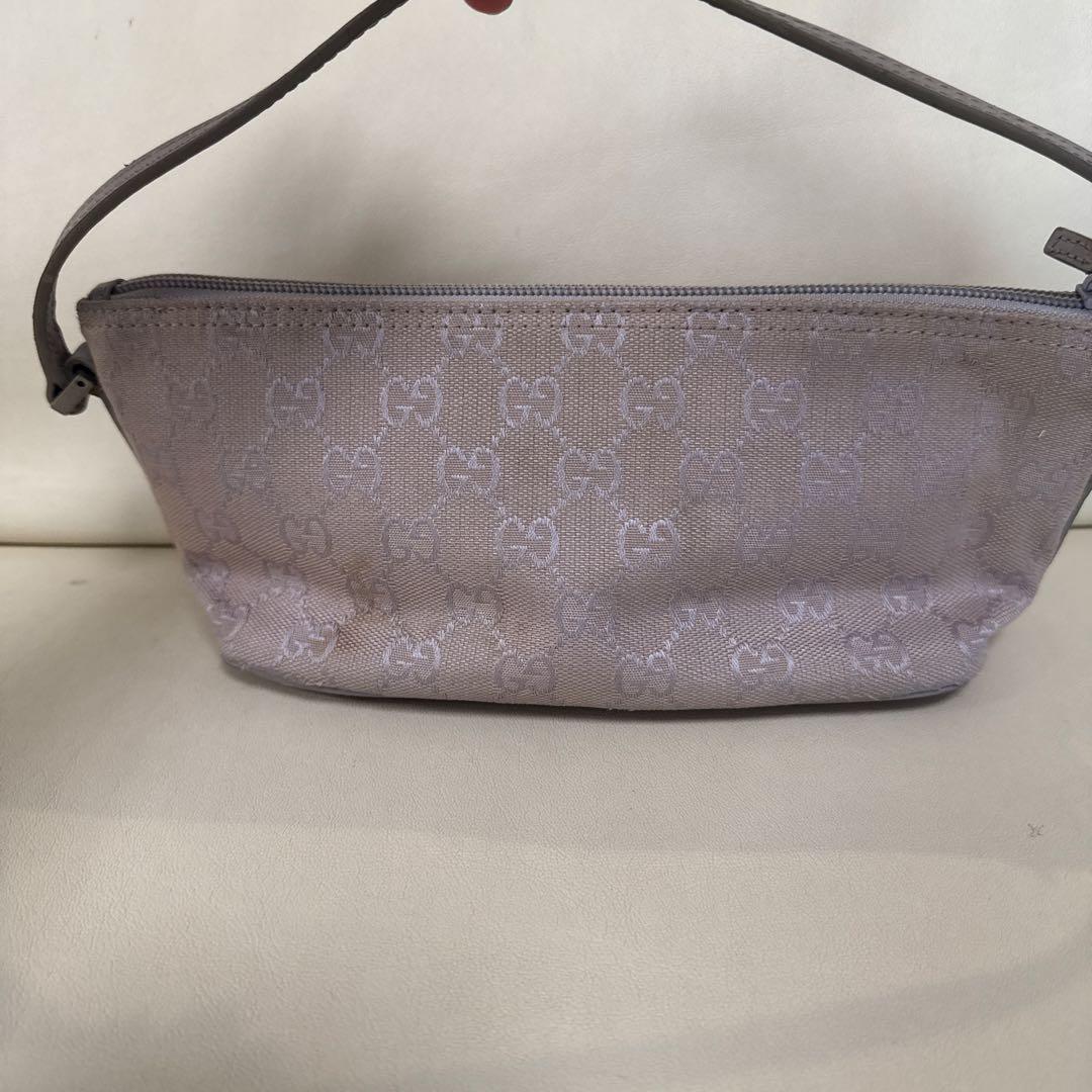 【美品】GUCCI グッチ アクセサリーポーチ GGキャンバス ハンドバッグ