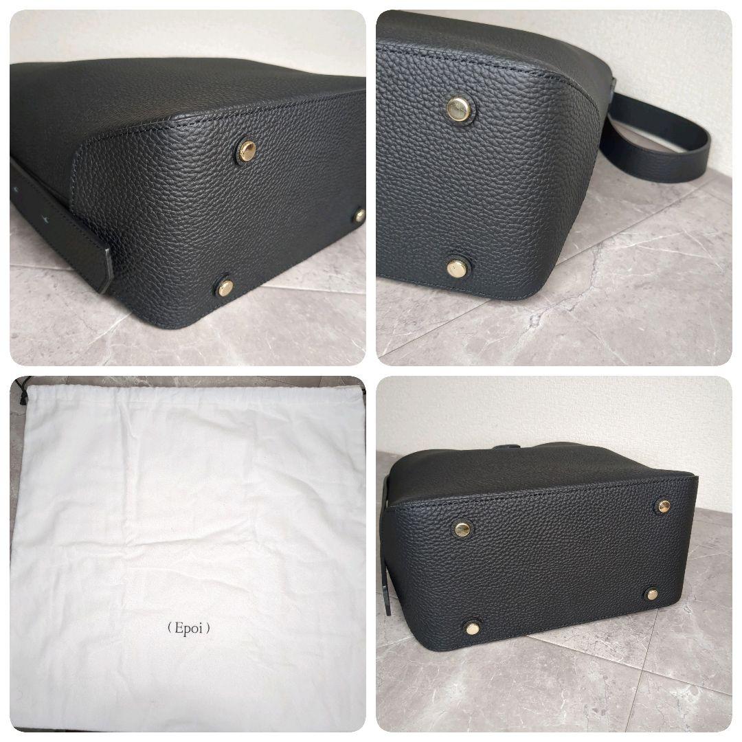 m未使用級☆Epoi リツ ブラック レザー ショルダーバッグ エポイ