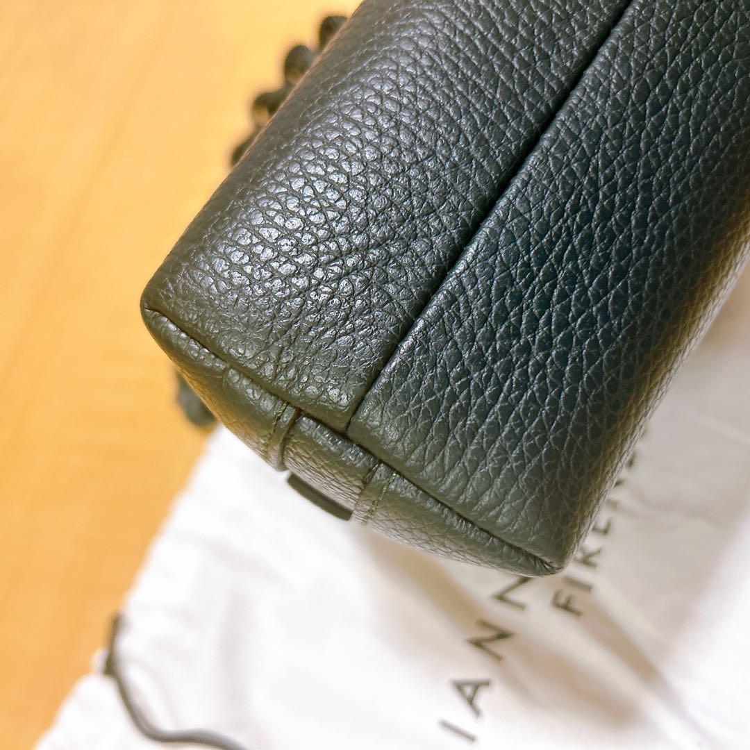 ジャンニキャリーニ アリファ S 2way バッグ 緑　dark green