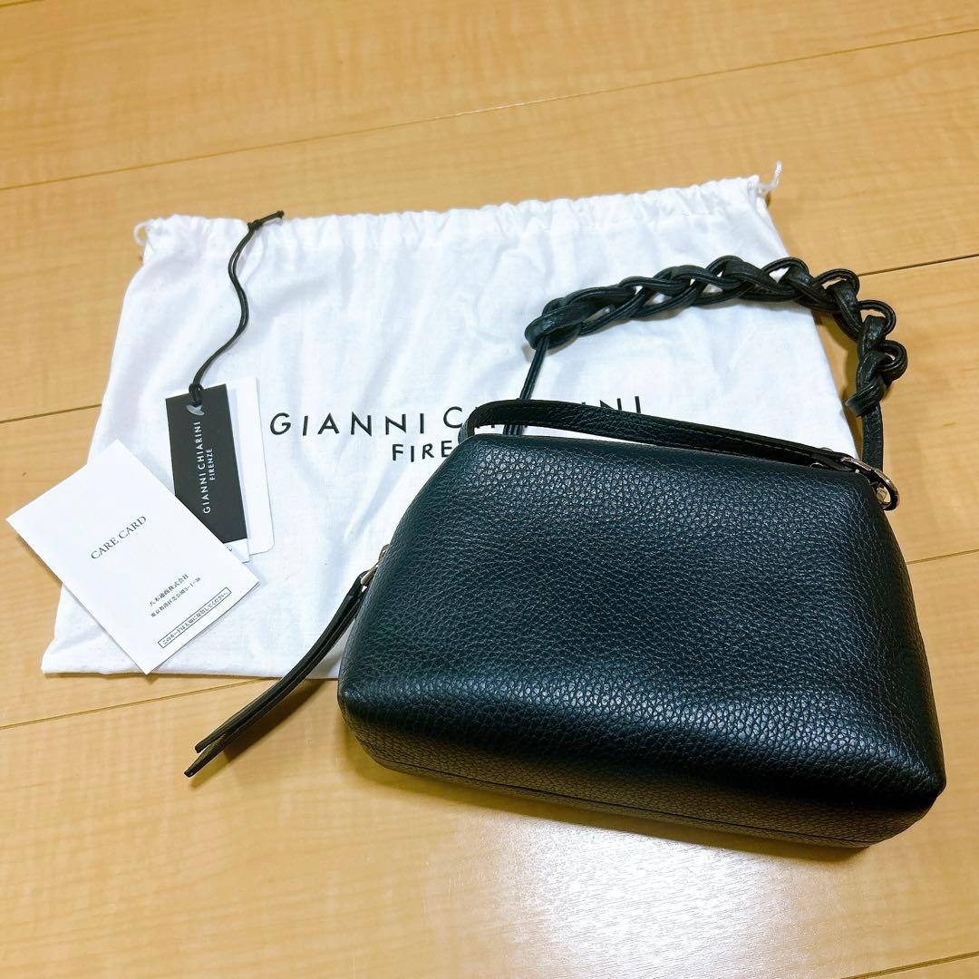 ジャンニキャリーニ アリファ S 2way バッグ 緑　dark green