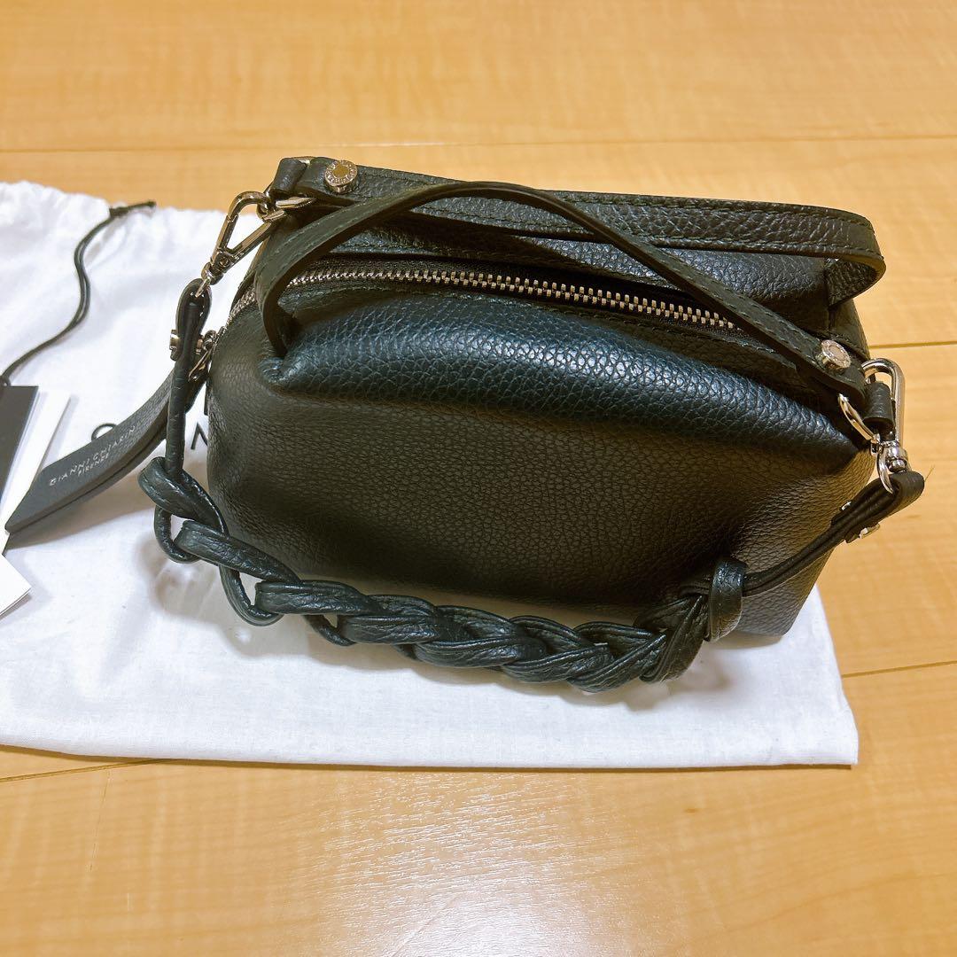 ジャンニキャリーニ アリファ S 2way バッグ 緑　dark green