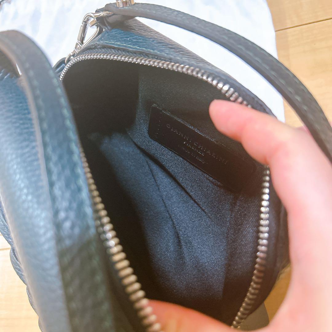 ジャンニキャリーニ アリファ S 2way バッグ 緑　dark green