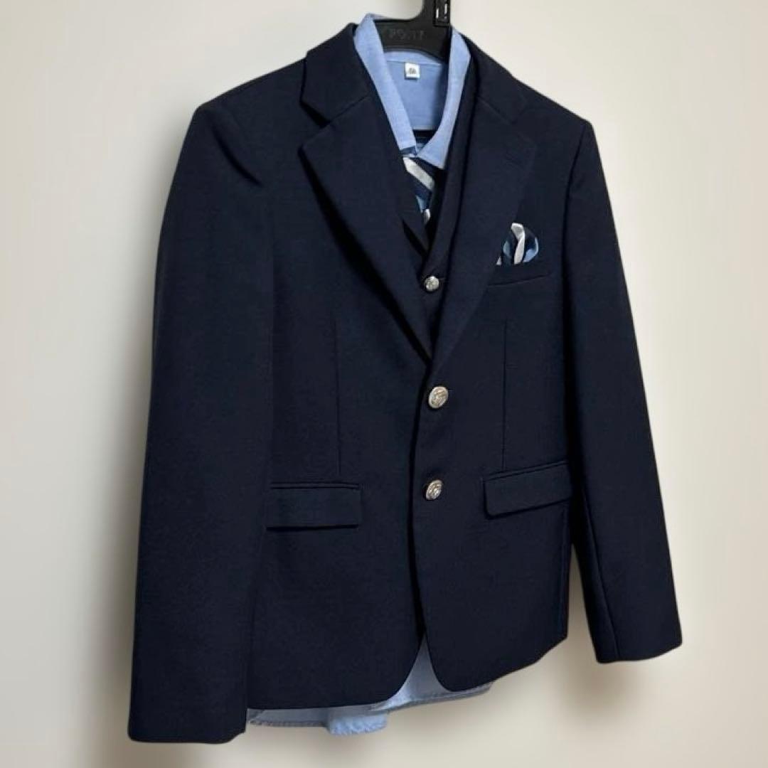 フォーマル 卒服 男の子 スーツ6点セット ネイビー ブレザー 150