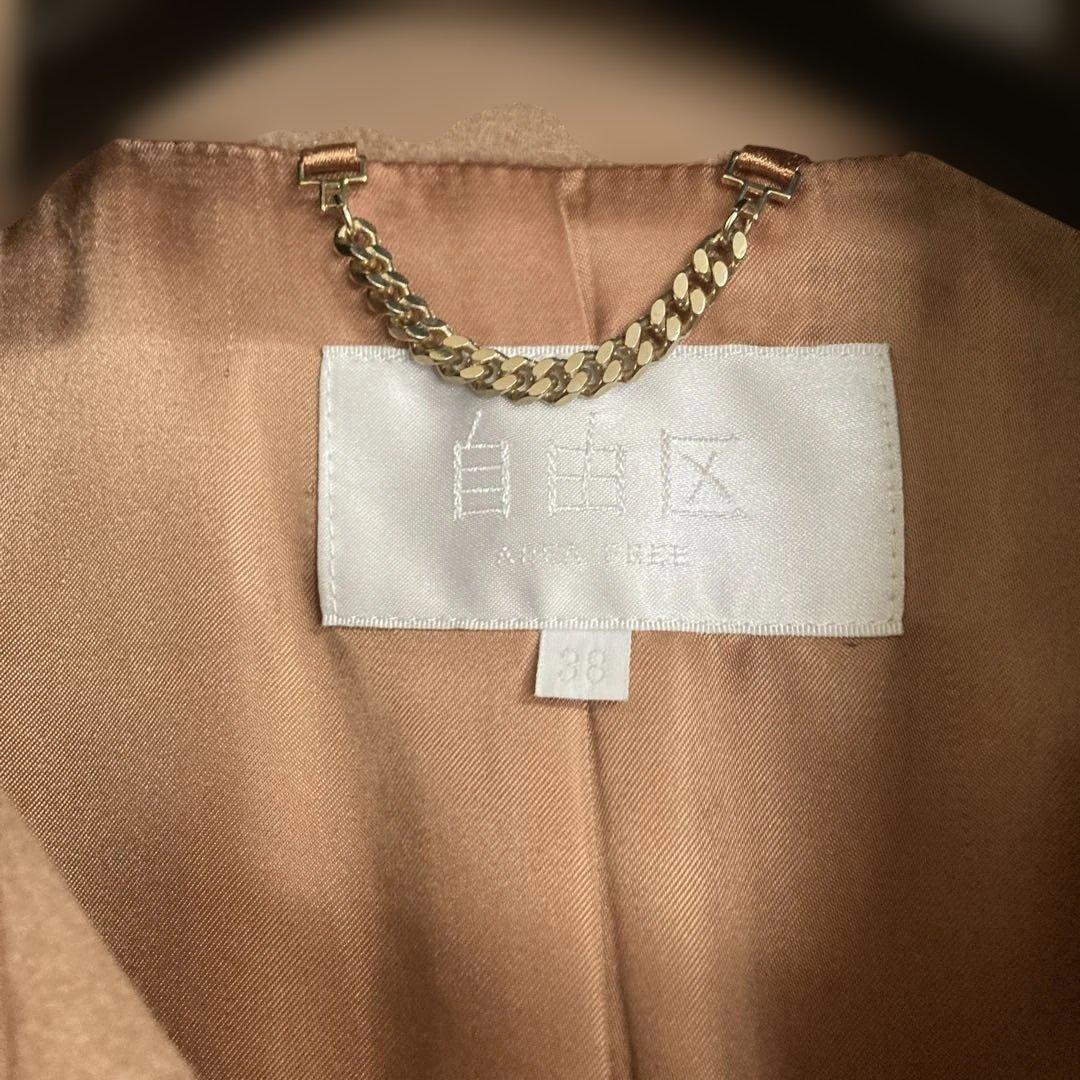 自由区　38 ロロピアーナカシミア100 コート　M