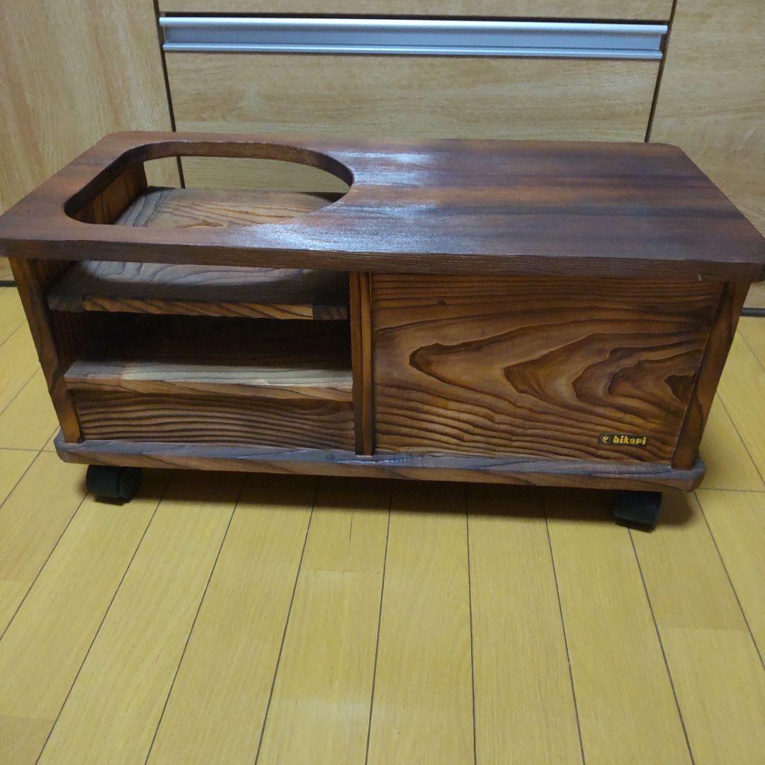 昭和レトロ　家具　引き出し付き ポットワゴン　和風ワゴン　hikari