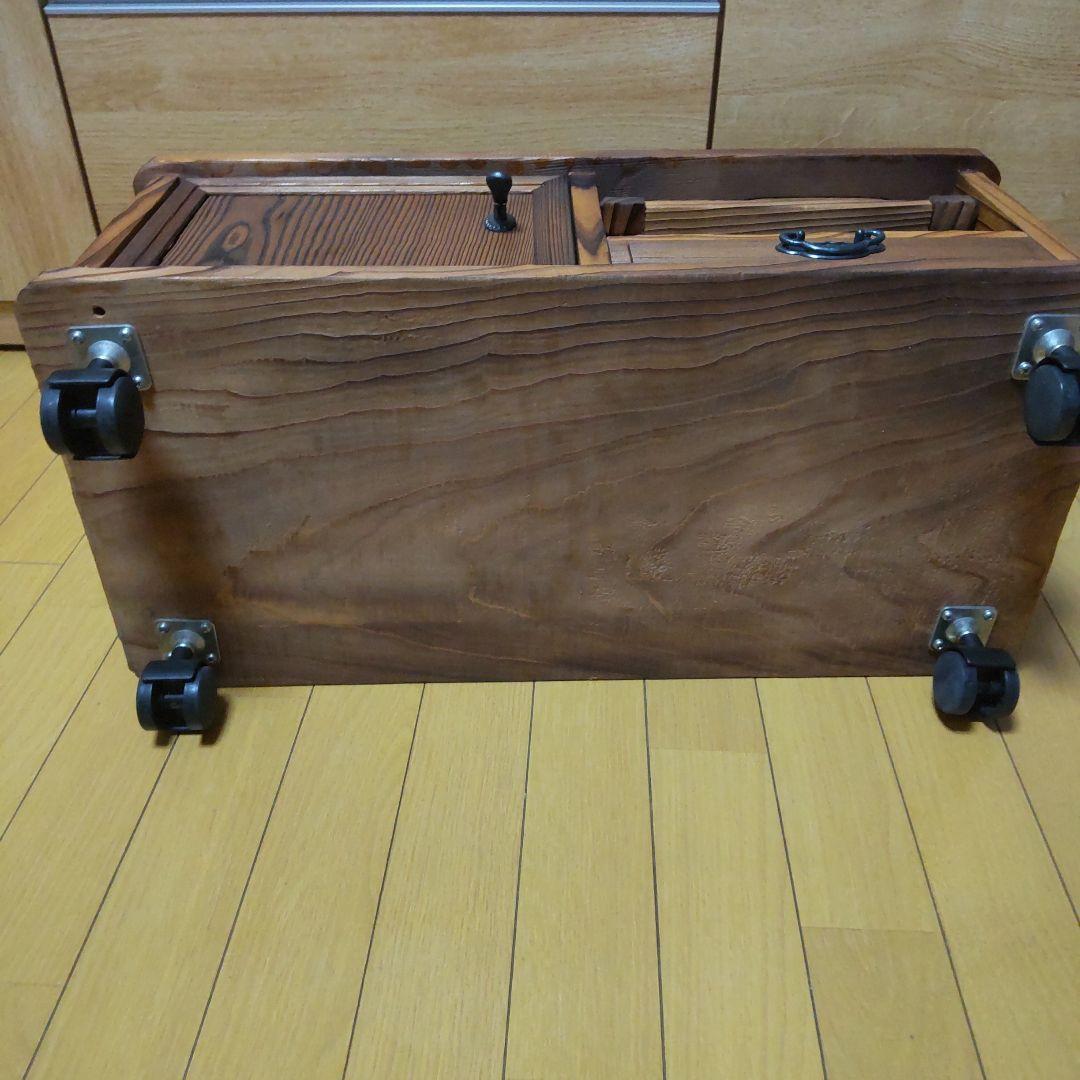 昭和レトロ　家具　引き出し付き ポットワゴン　和風ワゴン　hikari