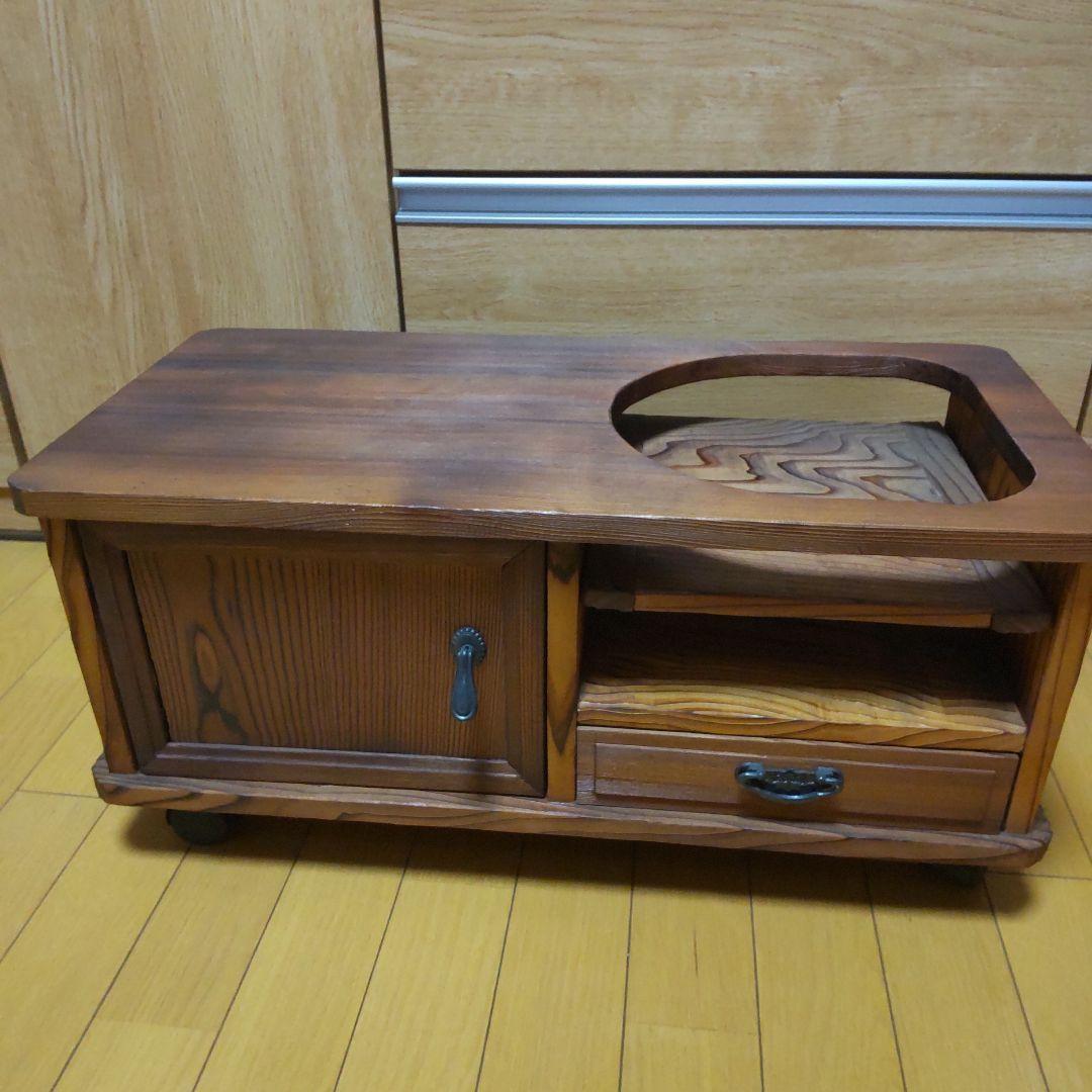 昭和レトロ　家具　引き出し付き ポットワゴン　和風ワゴン　hikari