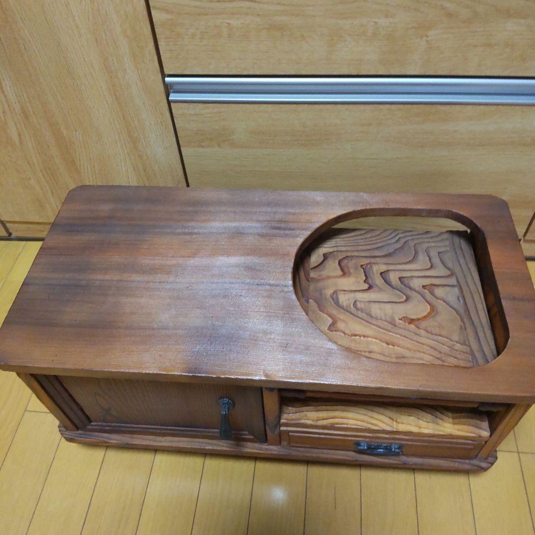 昭和レトロ　家具　引き出し付き ポットワゴン　和風ワゴン　hikari