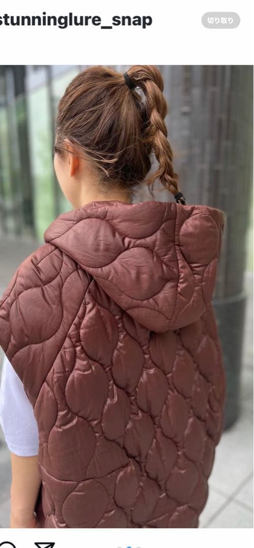 スタニングルアーフード付き ダウンベスト