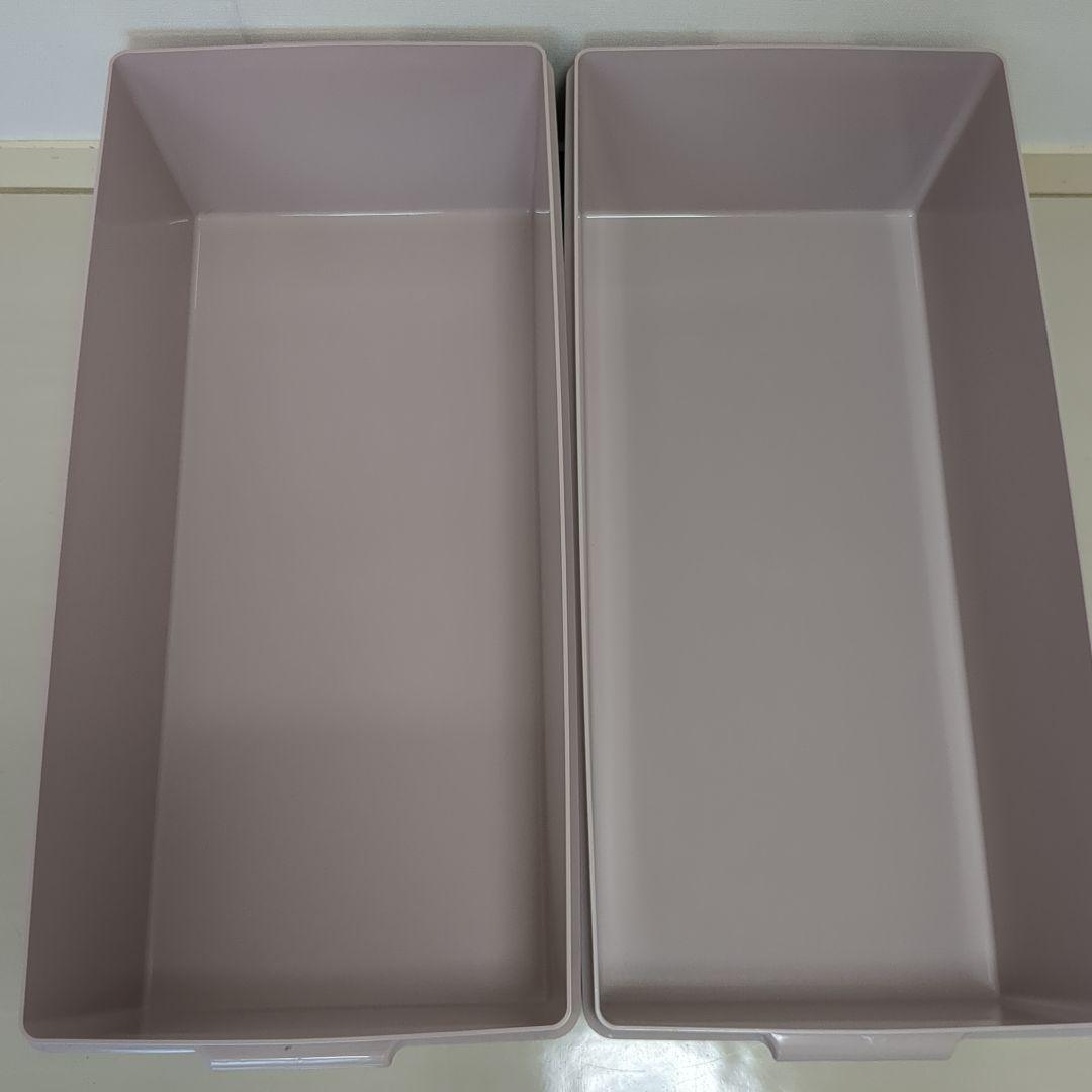 【2個セット】タッパーウェア　ディープロングスーパーケース　収納　ピンク