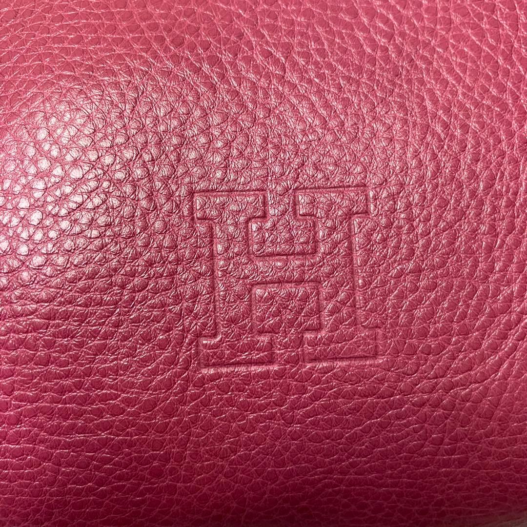 美品✨ヒロフ 現行モデル ヴィータ シボ革 Hロゴ ショルダーバッグ 斜め掛け