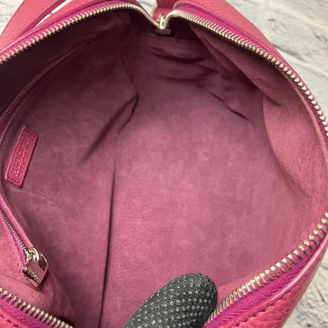 美品✨ヒロフ 現行モデル ヴィータ シボ革 Hロゴ ショルダーバッグ 斜め掛け