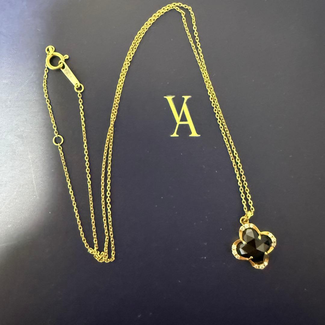 VENDOME　AOYAMA　ブラックカルセドニー　ネックレス　K18