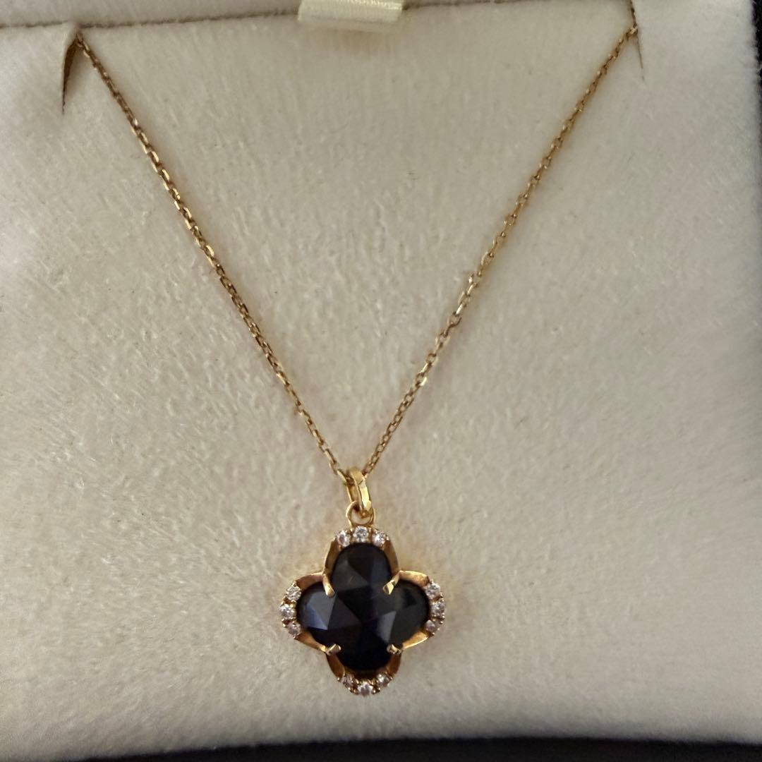 VENDOME　AOYAMA　ブラックカルセドニー　ネックレス　K18