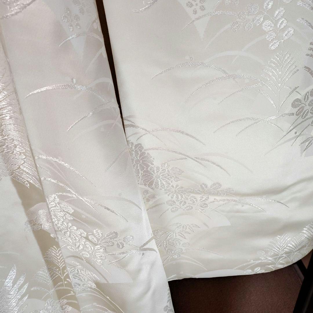 白無垢・色打掛 鶴と草花の唐織D