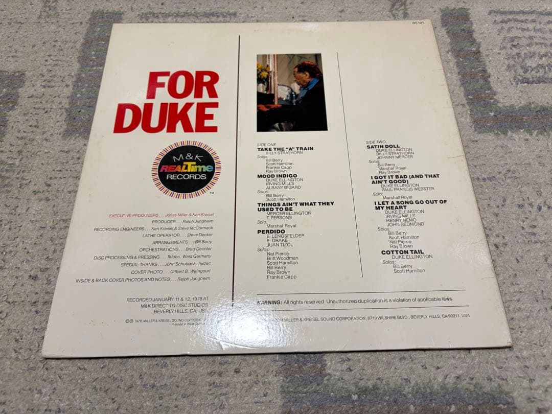 Bill Berry Duke 高音質 M & K RealTime LP