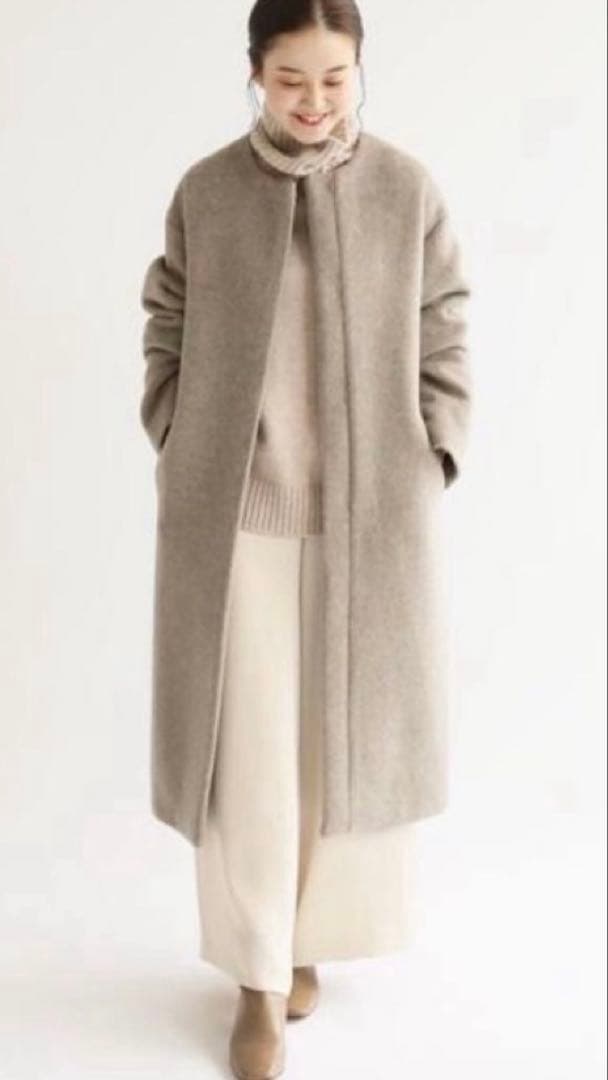 ソフィー様用　美品！IÉNA ラムウールロングコート 38 ナチュラル