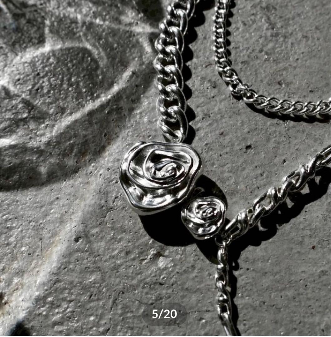 アクセサリー soierie Rose layered necklace