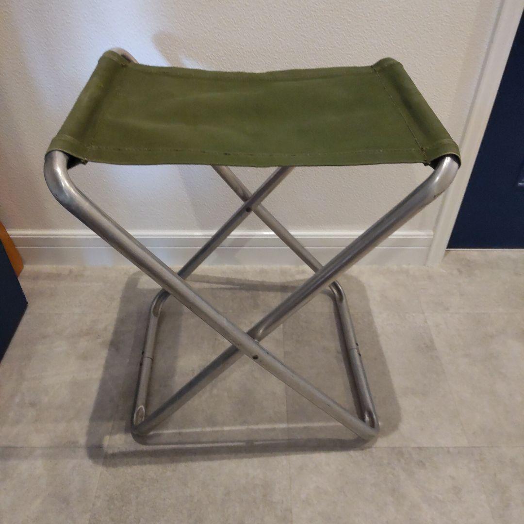 ビンテージ フォールディングチェア スツール 軍物 希少!!