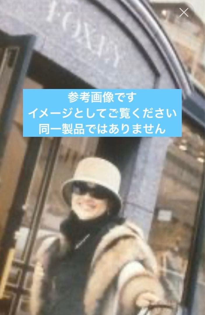 foxeyストローハット 緑リボン付き