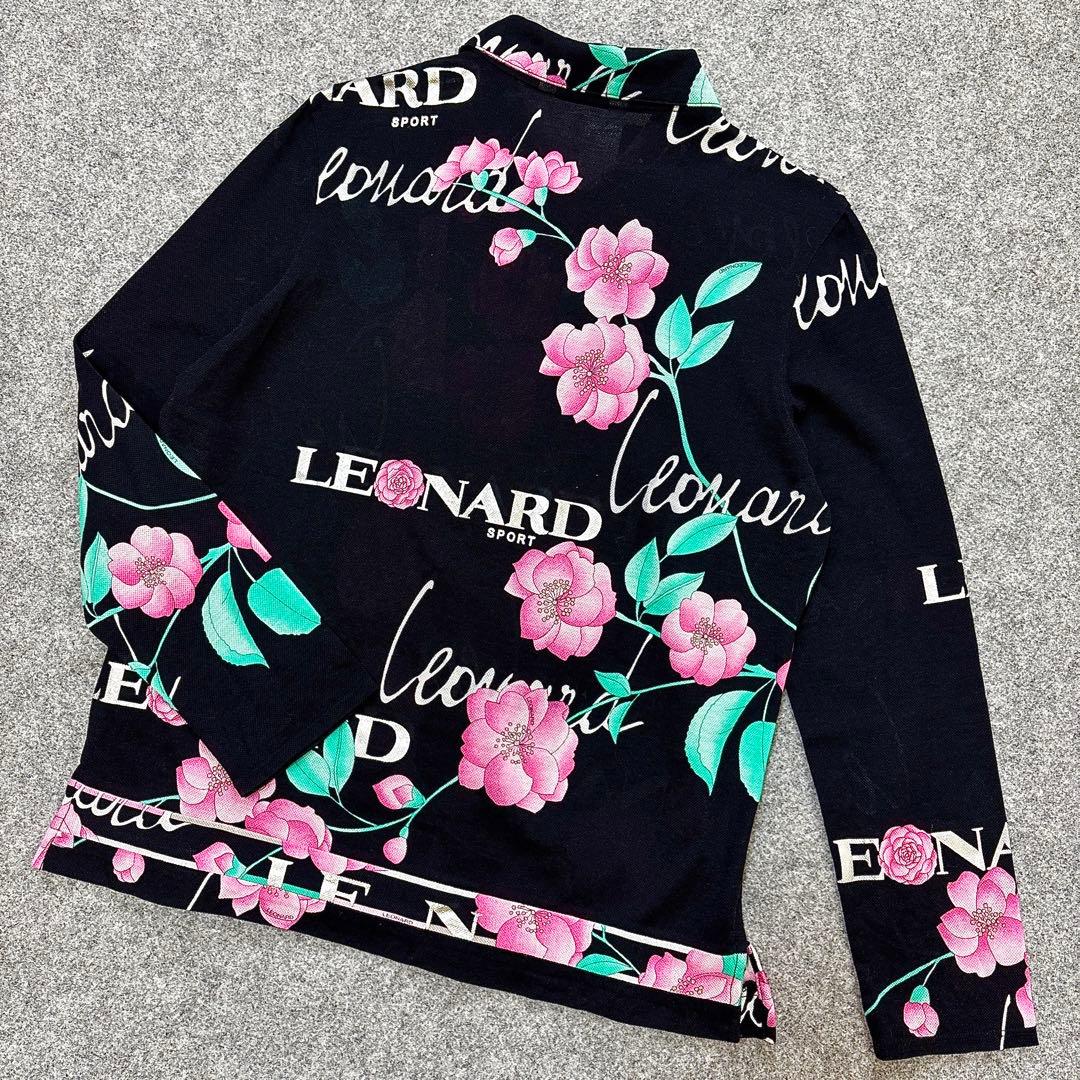 39 美品　大きいサイズ　leonard 花柄　ポロシャツ