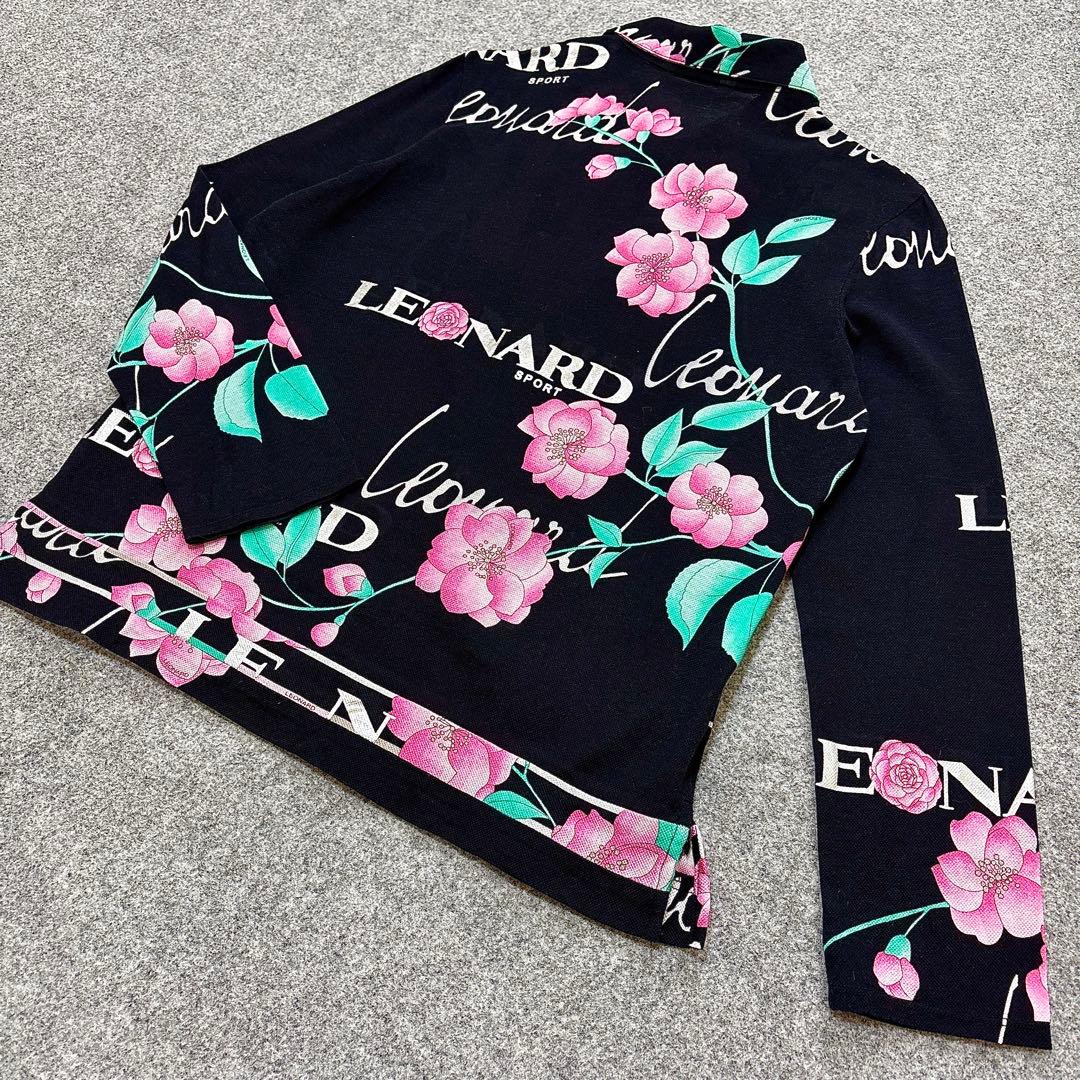 39 美品　大きいサイズ　leonard 花柄　ポロシャツ