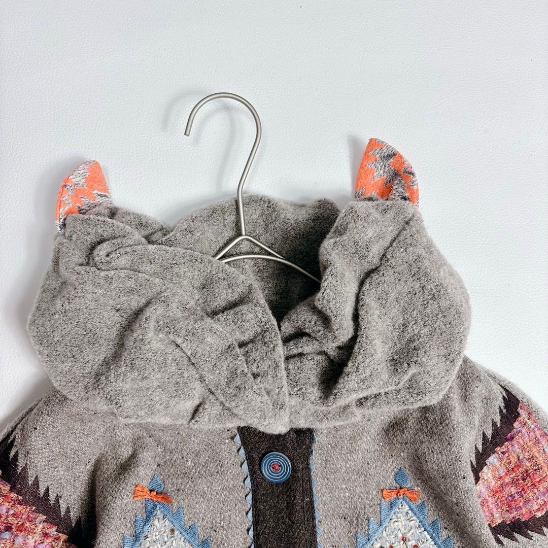 希少✨オレボレブラ チンチラモチーフ ぶたさん ロングコート 刺繍 ビジュー F