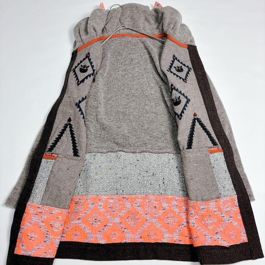 希少✨オレボレブラ チンチラモチーフ ぶたさん ロングコート 刺繍 ビジュー F