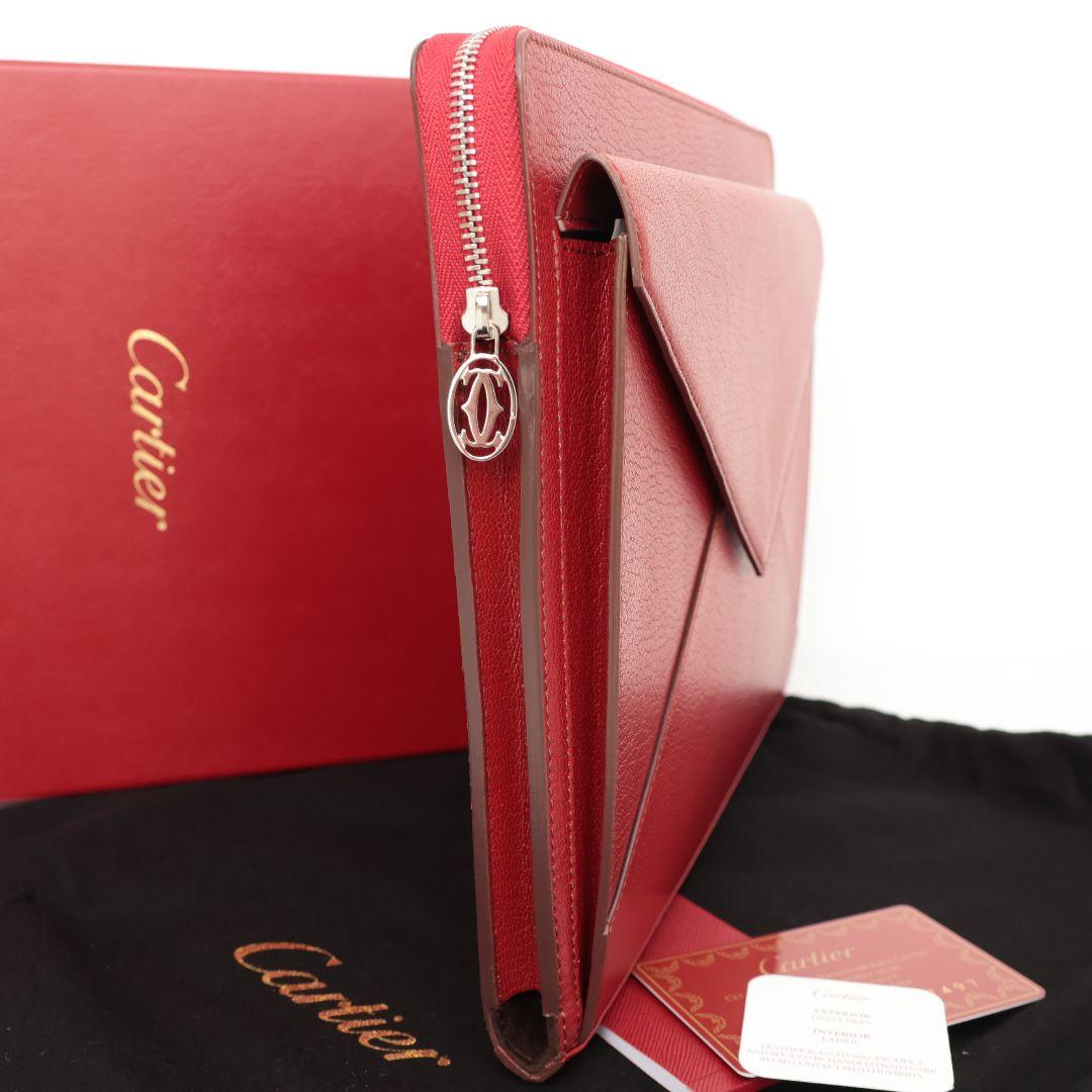 新品未使用 カルティエ Cartier レッド クラッチバッグ ポーチ
